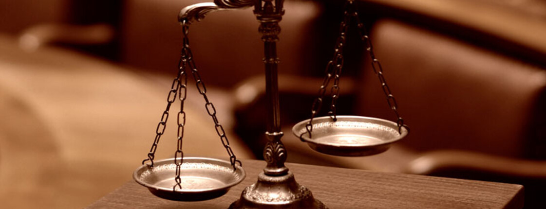 Decorative Scales of Justice, legality concept