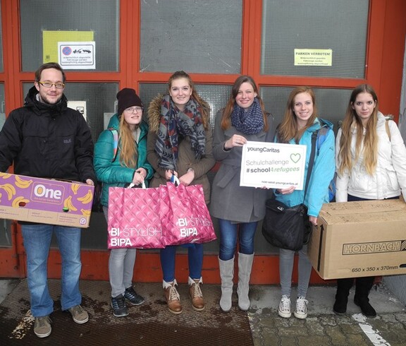 Teilnehmer der youngCaritas Schulchallenge aus der HAK St. Pölten