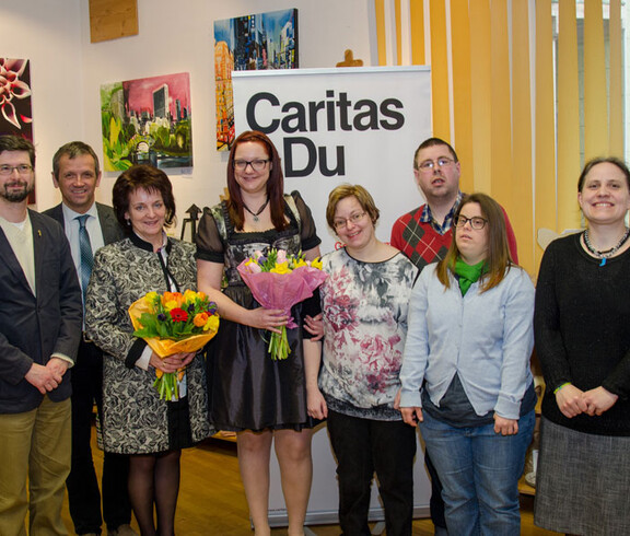 Mitarbeiter des carla Shops bei der Eröffnung 