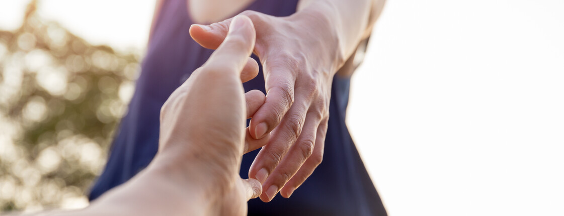 Female hands reaching out for help each other. Female hands reaching out for help each other.