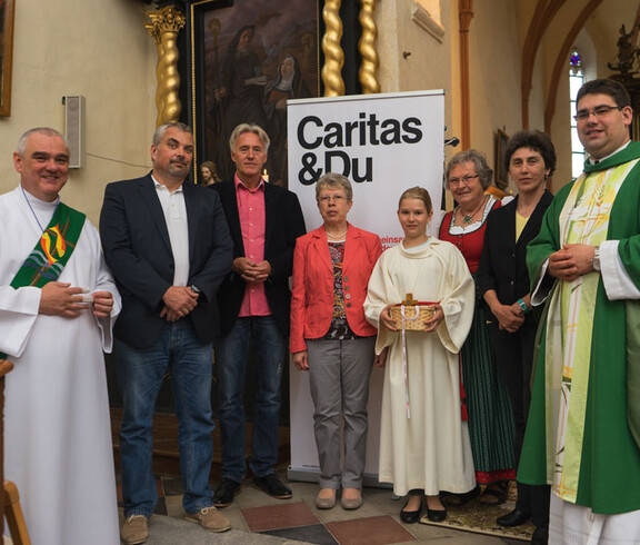 Haussammlungsstart in Altenburg und Strögen Hospizstation Altenburg-Stroegen Gruppenfoto