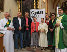 Haussammlungsstart in Altenburg und Strögen Hospizstation Altenburg-Stroegen Gruppenfoto