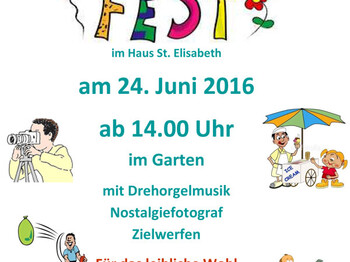 Herzliche Einladung zum Sommerfest im Garten des Haus St. Elisabeths
