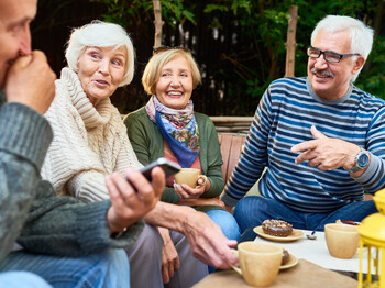 Senior Friends Enjoying Time Outdoors Senior Friends Enjoying Time Outdoors