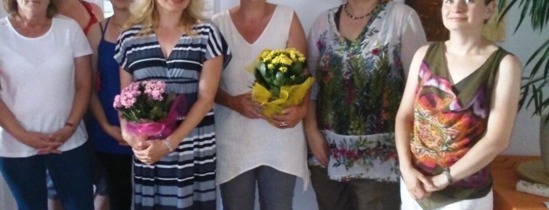 Die Tagesmütter und mobilen Mamis Gabriele Friedl (Pyhra), Doris Pieringer (Brand Laaben), Natascha Waldherr (Neulengbach), Ingrid Calhan (St. Andrä Wördern), Bettina Voltmann (Eichgraben) und Evelyne Rohr Winter (Altlengbach) und Barbara Beuchert (Pressbaum)